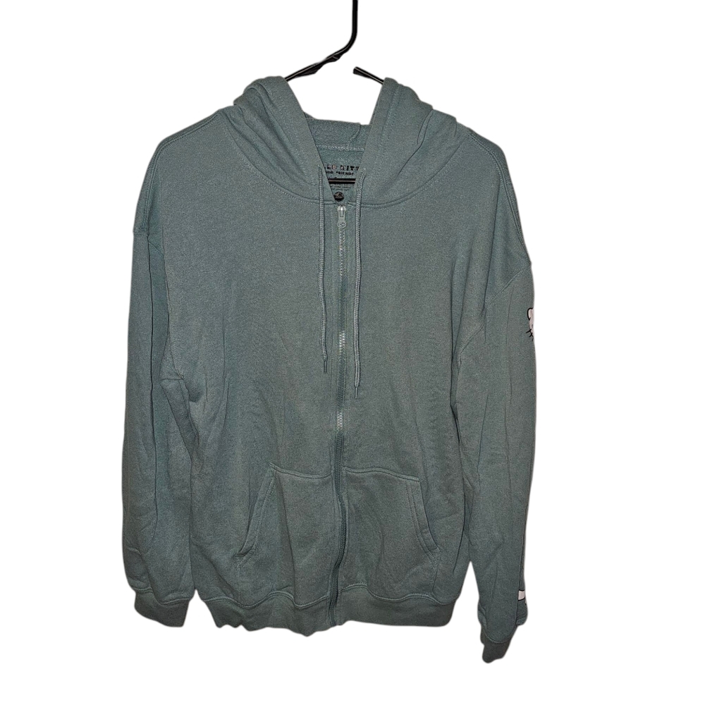Hello Kitty And‎ Friends Full Zip Hoodie-Womens-Medium-Blue/Green